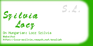 szilvia locz business card
